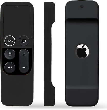 Professional Silicone Case for Apple TV 4K/HD Siri Remote (1st Generation) - Soft, Anti-Slip, Shock-Proof Cover for 5th and 4th Generation Remote Controllers - Black