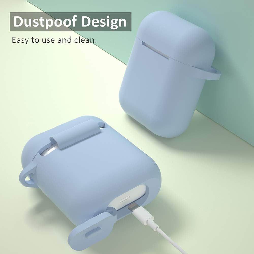 Silicone Case for Apple AirPods 1 & 2 Charging Case (Front LED Visible) - Denim Blue