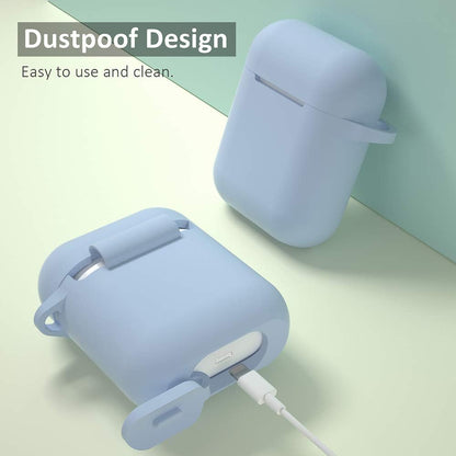 Silicone Case for Apple AirPods 1 & 2 Charging Case (Front LED Visible) - Denim Blue