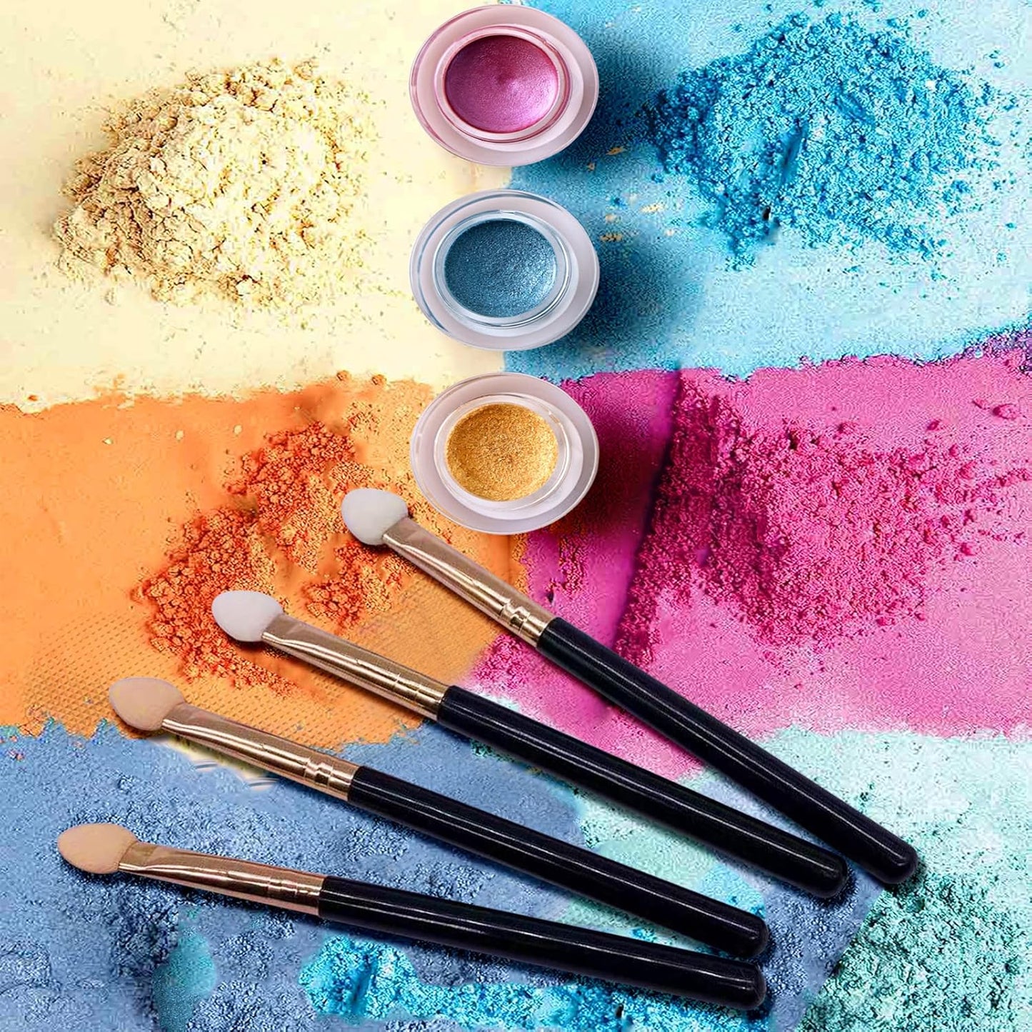 Professional Makeup Brush Set for Women, 10-Piece Double-Sided Reusable Sponge Eyeshadow Applicators