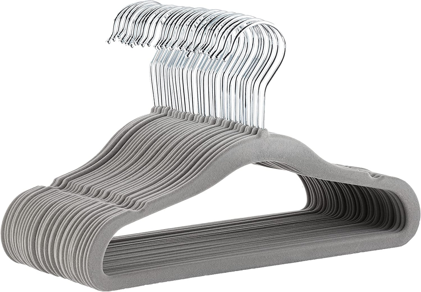 Velvet Non-Slip Hangers for Infants and Toddlers, 29.5 cm (11.6 inches), Pack of 30, Blue