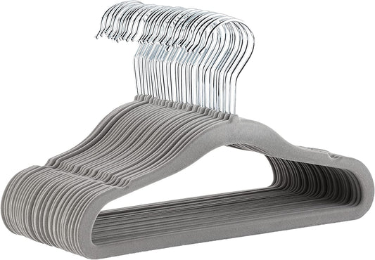 Velvet Non-Slip Hangers for Infants and Toddlers, 29.5 cm (11.6 inches), Pack of 30, Blue