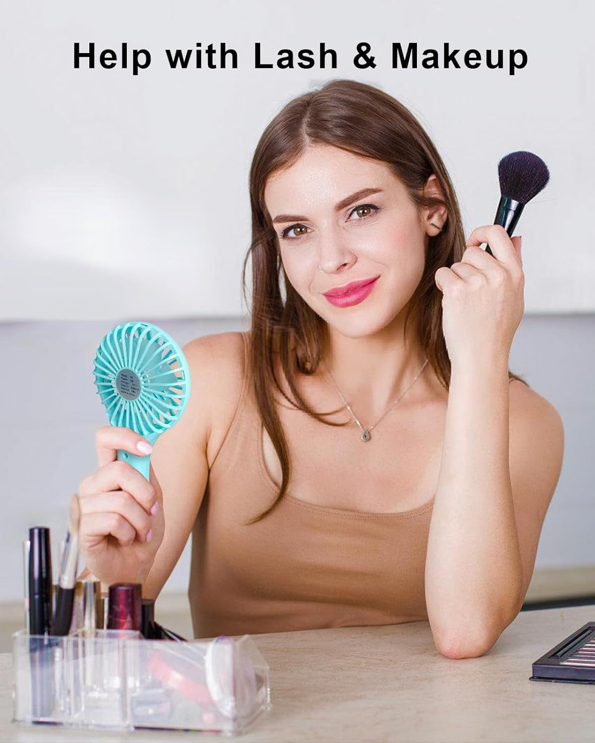 Compact Rechargeable Handheld Fan with Adjustable Speed and Stylish Design for Personal Use - Ideal for Travel and Outdoor Activities