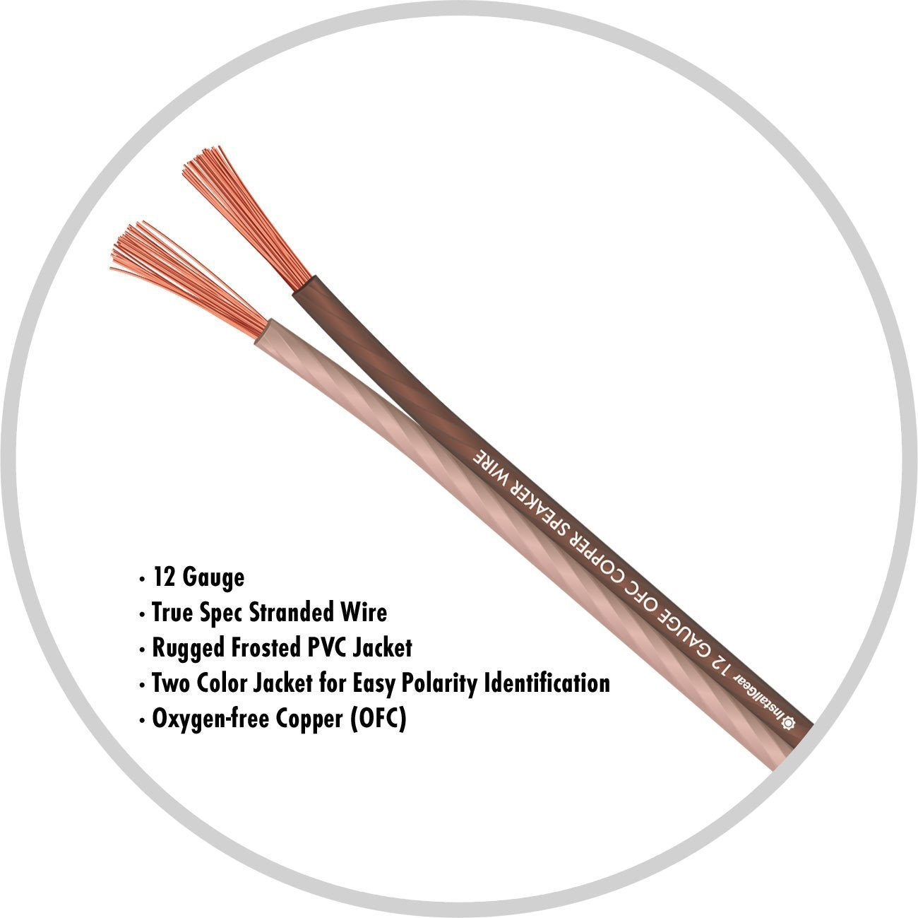 12-Gauge Speaker Wire with 12 Banana Plugs (100 Feet) - 99.9% Pure Copper - True Spec and Touch Cable