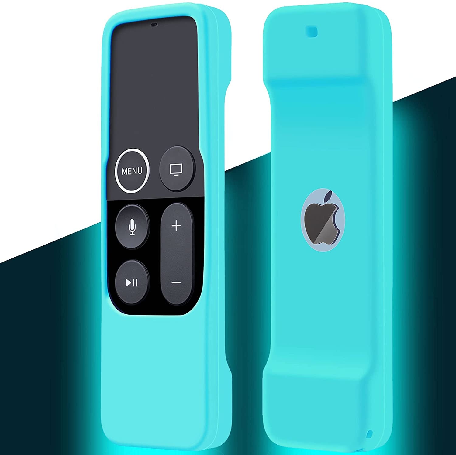 Lightweight Anti-Slip Shockproof Silicone Case for Apple TV 4K and 4th Generation Remote with Glow in the Dark Feature