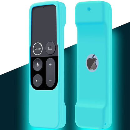 Lightweight Anti-Slip Shockproof Silicone Case for Apple TV 4K and 4th Generation Remote with Glow in the Dark Feature