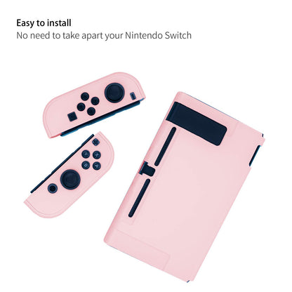 Slim Protective Case for Nintendo Switch and Joy-Con - Shock-Absorbent and Scratch-Resistant (Sakura Pink)