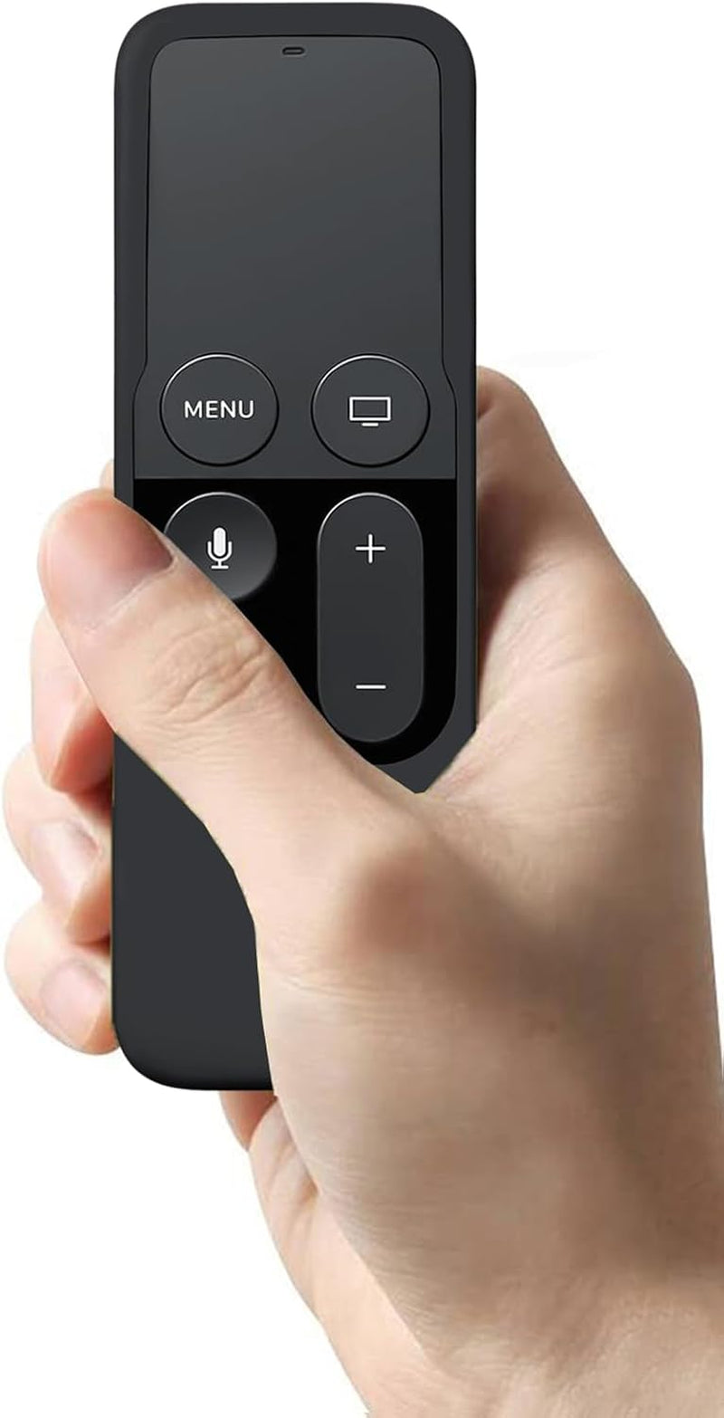 Professional Silicone Case for Apple TV 4K/HD Siri Remote (1st Generation) - Soft, Anti-Slip, Shock-Proof Cover for 5th and 4th Generation Remote Controllers - Black