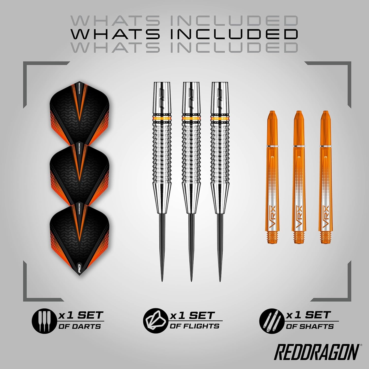 Amberjack Professional 90% Tungsten Darts Set with Flights and Shafts – Available in Various Weights (22G to 30G)