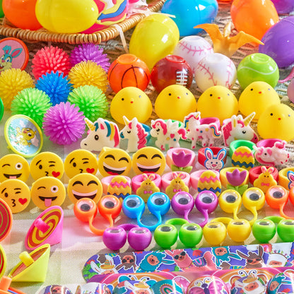 200 Colorful Prefilled Easter Eggs with Exciting Toys Inside - Perfect for Kids' Easter Baskets and Classroom Exchanges!