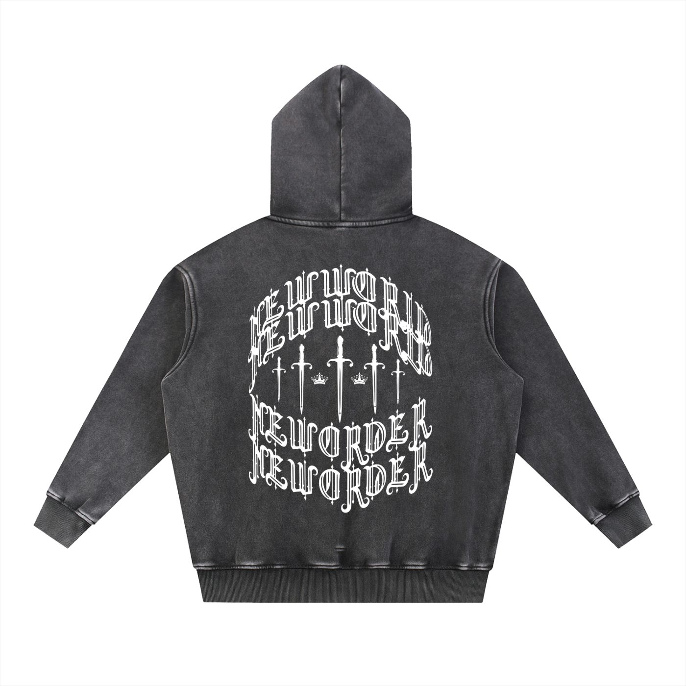 Snow Wash Fleece Oversize Hoodie