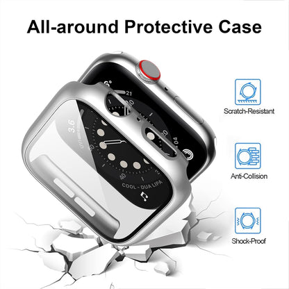 12-Pack Ultra-Thin Hard PC Bumper Case with Tempered Glass Screen Protector for Apple Watch 38mm Series 3/2/1 - Scratch Resistant HD Protective Cover for iWatch Accessories