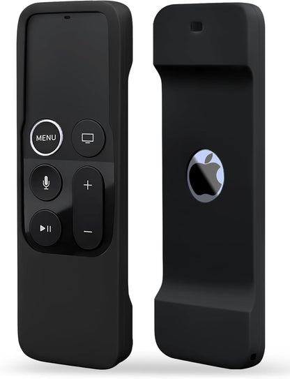 Professional Silicone Case for Apple TV 4K/HD Siri Remote (1st Generation) - Soft, Anti-Slip, Shock-Proof Cover for 5th and 4th Generation Remote Controllers - Black