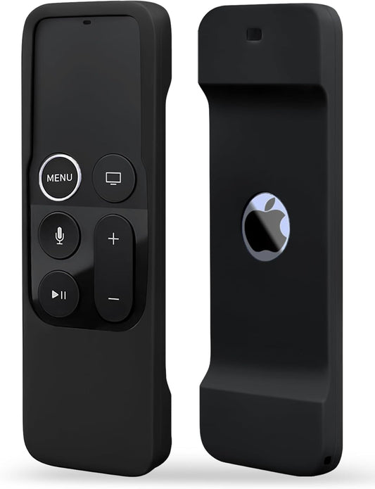 Professional Silicone Case for Apple TV 4K/HD Siri Remote (1st Generation) - Soft, Anti-Slip, Shock-Proof Cover for 5th and 4th Generation Remote Controllers - Black