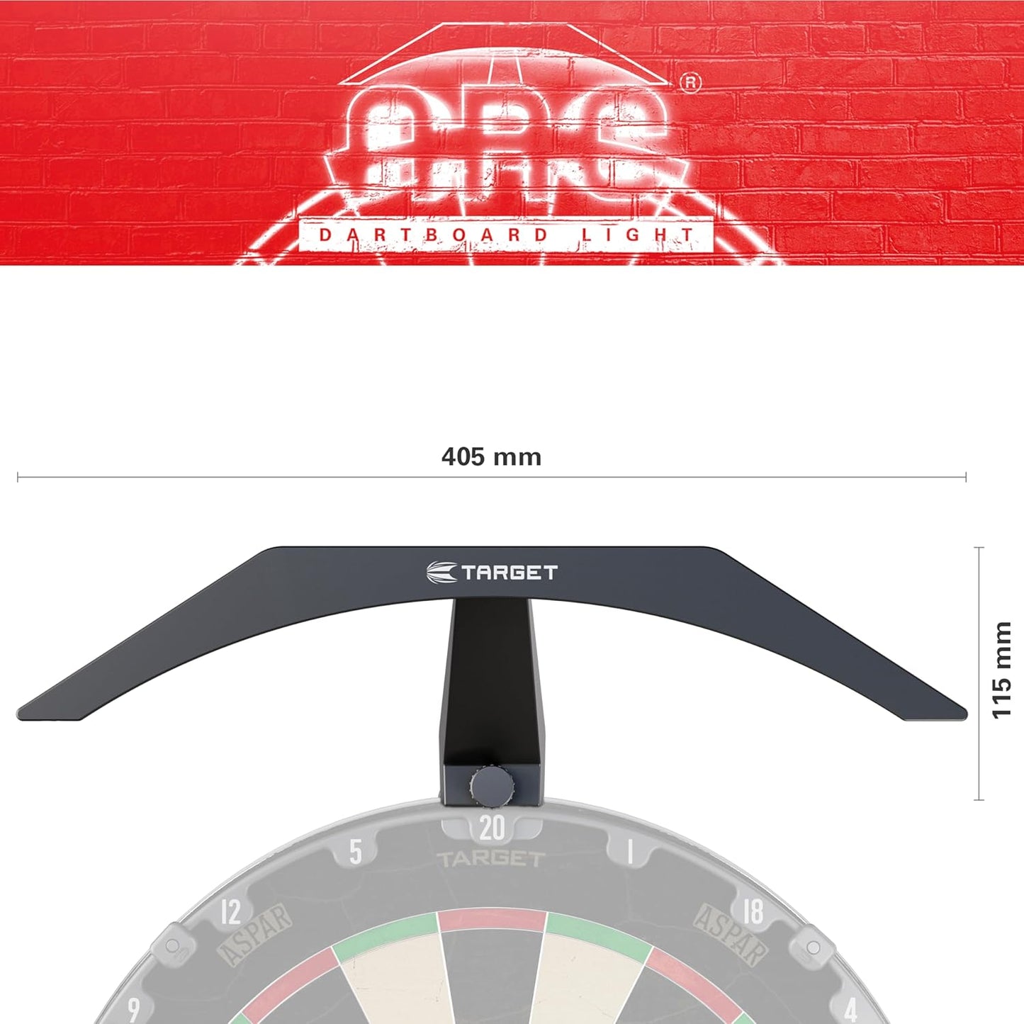 LED Dartboard Lighting System with 3M Cable | Universal Fit | Easy Assembly | Professional Darts Accessories