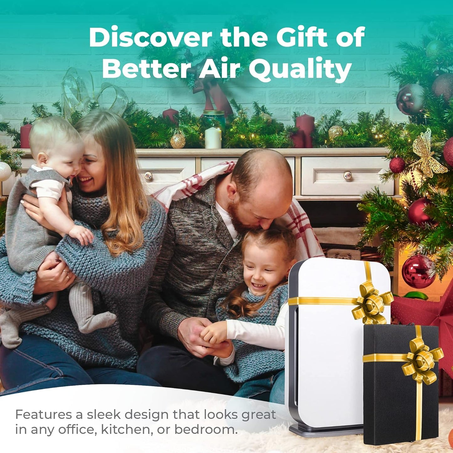 Breathesmart Flex HEPA Air Purifier with Pure Filter – Covers 700 Sq. Ft. in 30 Minutes for Bedroom and Office Use, Effectively Reduces Allergens, Dust, and Mold – White