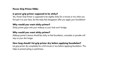 Power Grip Primer - Gel-Based Hydrating Face Primer for Smoother Skin and Enhanced Makeup Adhesion, 0.811 Fl Oz (24 Ml)