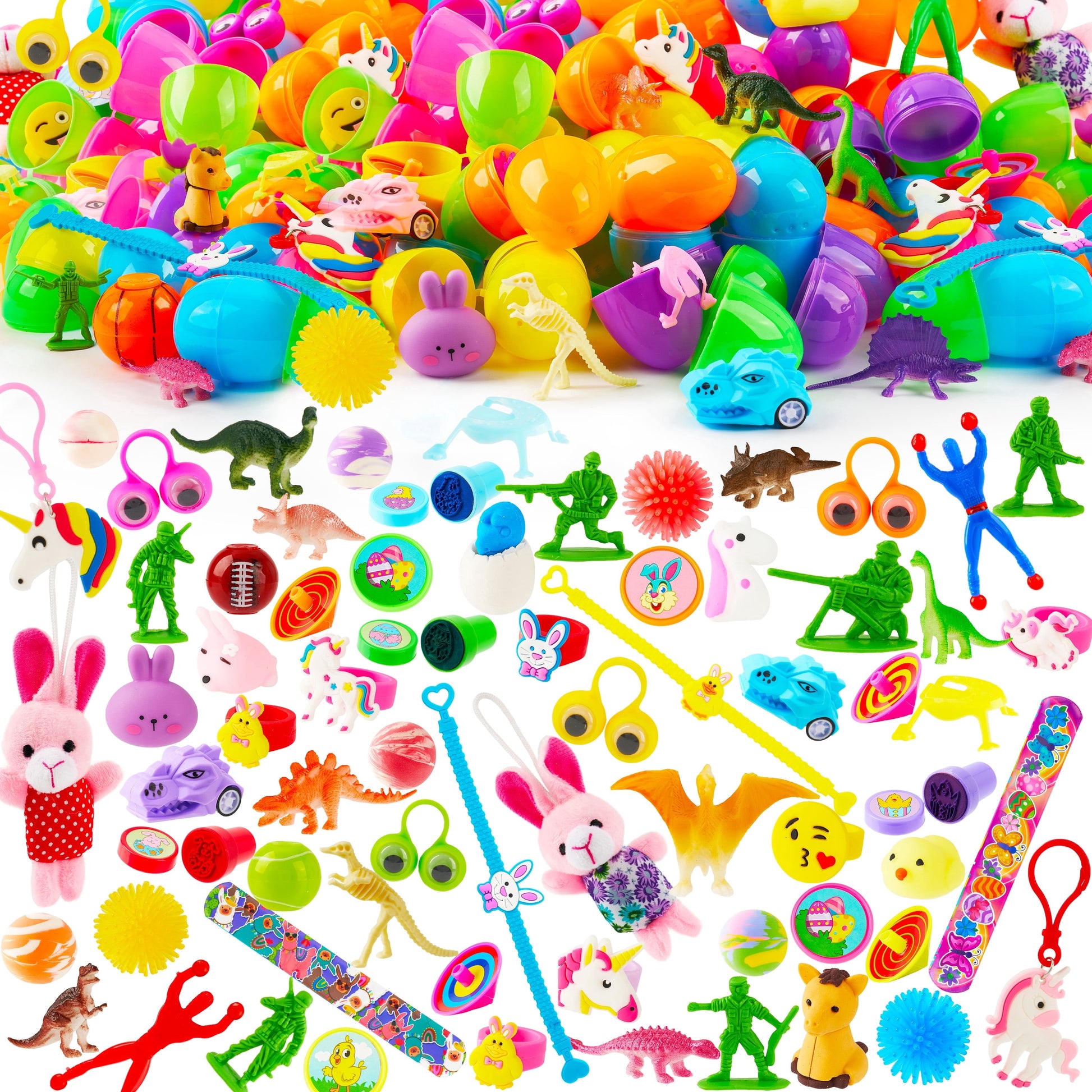 200 Colorful Prefilled Easter Eggs with Exciting Toys Inside - Perfect for Kids' Easter Baskets and Classroom Exchanges!