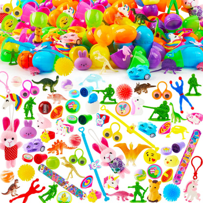 200 Colorful Prefilled Easter Eggs with Exciting Toys Inside - Perfect for Kids' Easter Baskets and Classroom Exchanges!