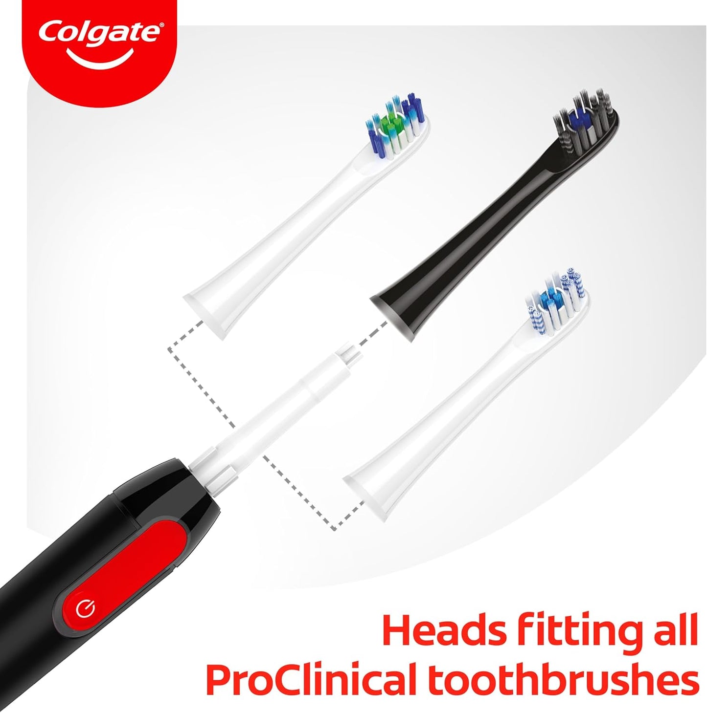 360 Deep Clean Proclinical Toothbrush Head Refills, Soft Bristles for Effective Plaque Removal, Set of 4