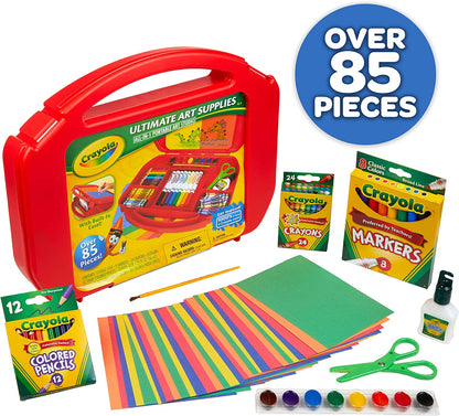 Deluxe Art Set with Easel for Children, 85-Piece Creative Kit, Ideal Gift for Ages 4-7 [Amazon Exclusive]