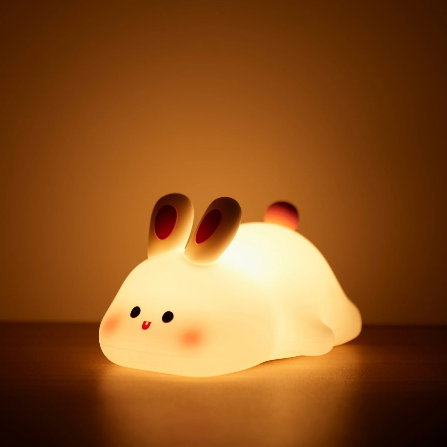 Adorable LED Night Lights - Cute Sheep, Panda, and Rabbit Silicone Lamps for Kids - USB Rechargeable Bedside Decor & Perfect Birthday Gift