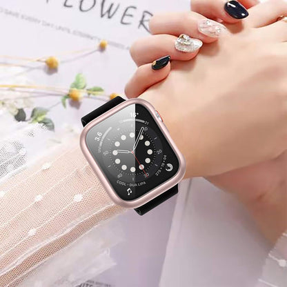 12-Pack Tempered Glass Screen Protector Case Compatible with Apple Watch 44mm SE 3 (2025)/SE 2/SE/Series 6/5/4, Hard PC Scratch-Resistant Bumper Protective Cover for iWatch Accessories