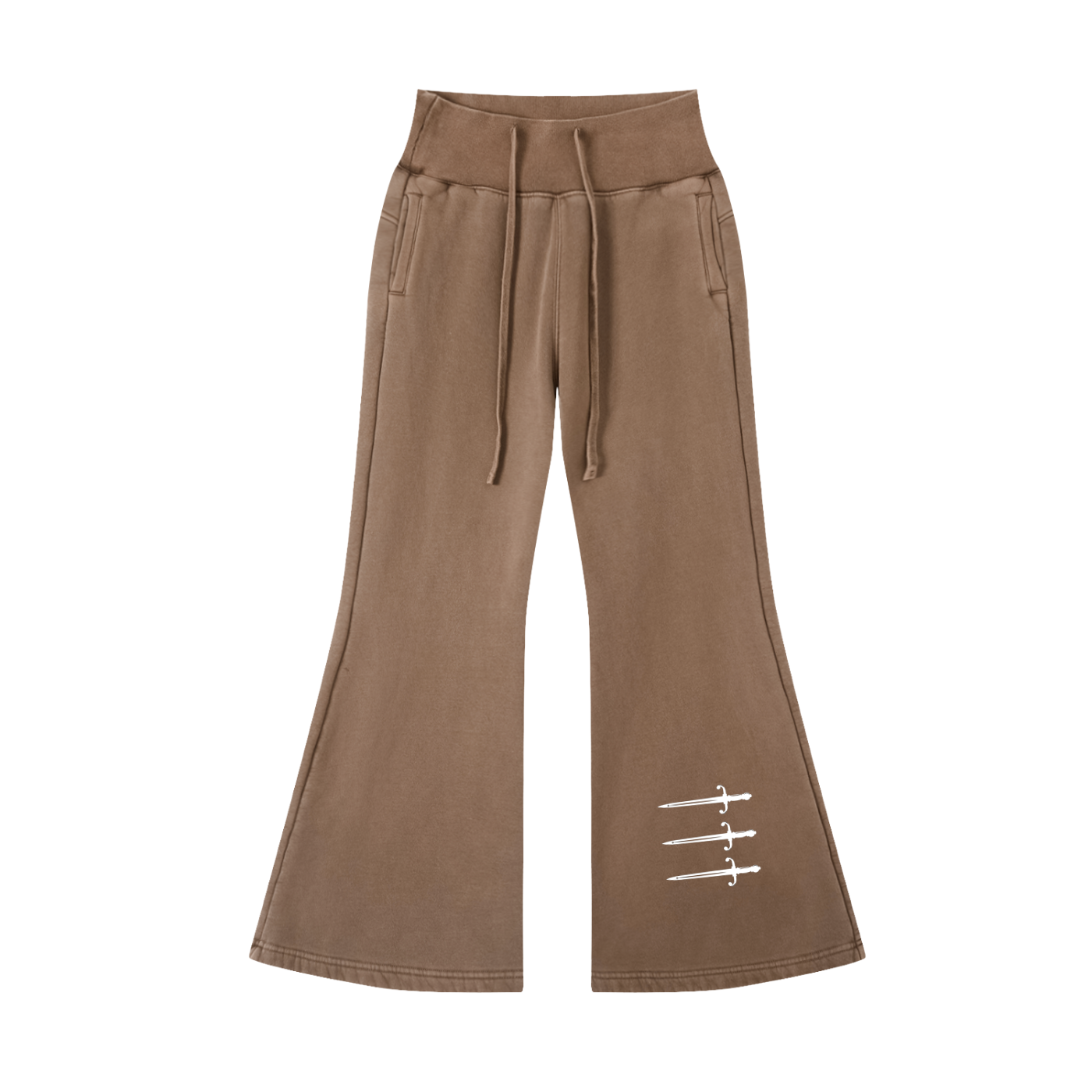Vintage Washed Flared Fleece Pants