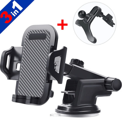 Universal Car Phone Mount with Air Vent Clip and Adjustable Long Arm for All Smartphones