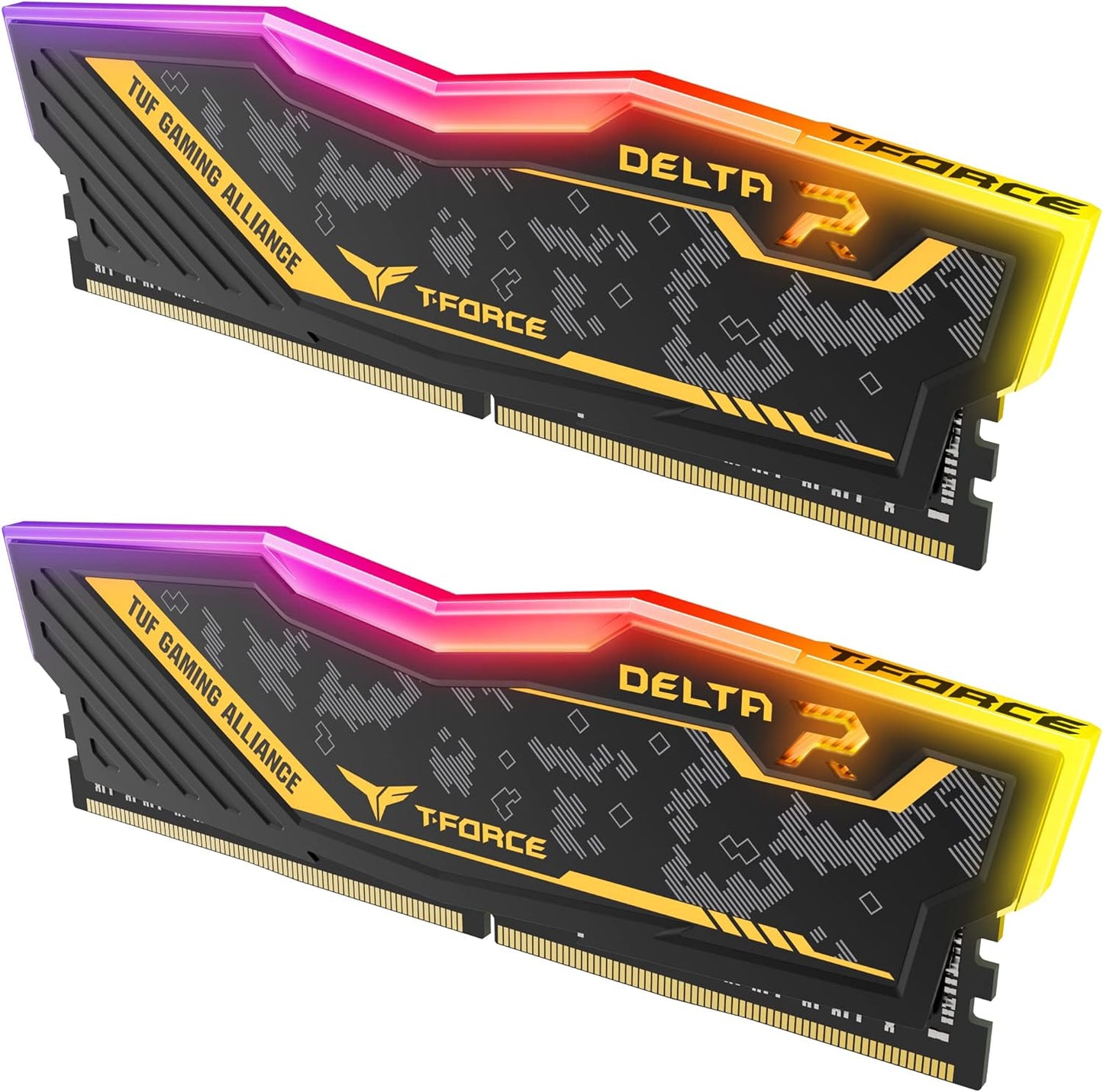 Team Group Delta TUF Gaming RGB 16GB (2x8GB) DDR4 U-DIMM Memory Kit, 3200MHz, PC4-25600, CL16, Non-ECC