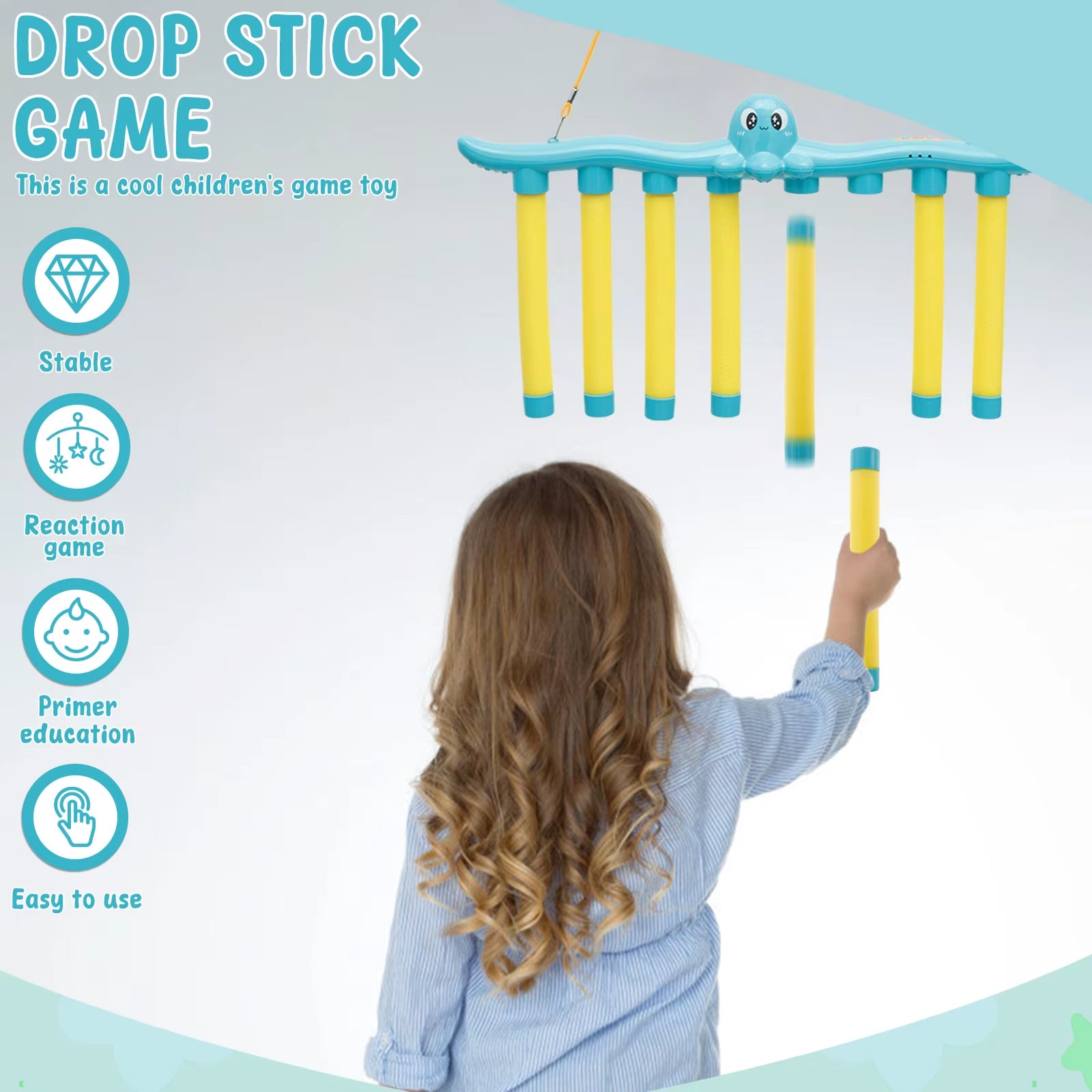 Challenge Falling Sticks Educational Game for Children - Hand-Eye Coordination and Parent-Child Interactive Sports Toy