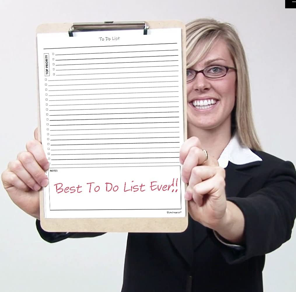To-Do List Planner Notepad - 60 Pages of Undated Checklist with Priority and Note Sections for Project, Client, and Daily Task Management - 8.5 x 11 A4 Tear Sheets