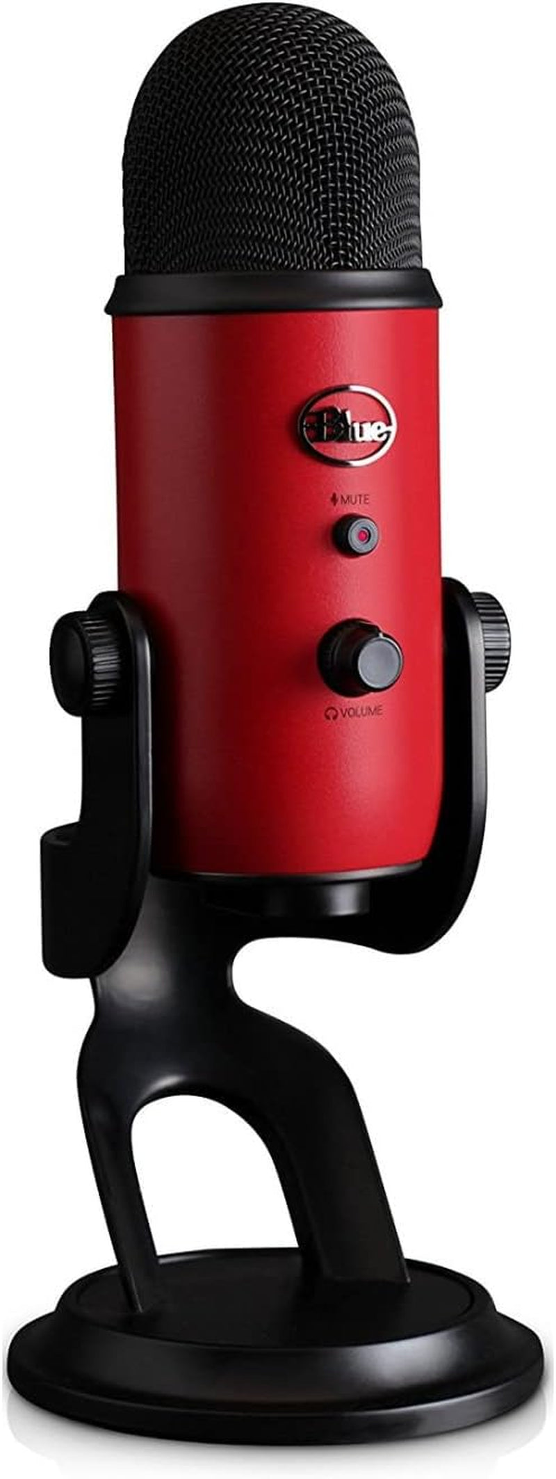 Logitech for Creators Yeti USB Microphone with VO!CE Software, Four Pickup Patterns, Headphone Output and Volume Control, Plug and Play, Satin Red Finish