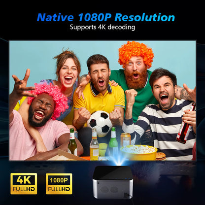 Transform Your Home Entertainment with the Android 11 4K Smart Projector - Stunning 580 ANSI Lumens Brightness, Voice Control & WiFi6 Connectivity