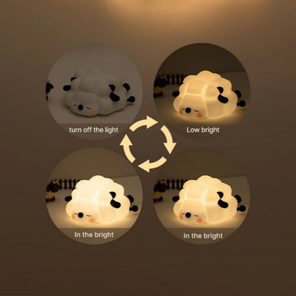 Adorable LED Night Lights - Cute Sheep, Panda, and Rabbit Silicone Lamps for Kids - USB Rechargeable Bedside Decor & Perfect Birthday Gift