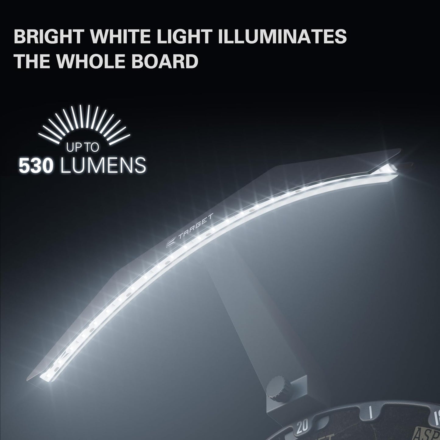 LED Dartboard Lighting System with 3M Cable | Universal Fit | Easy Assembly | Professional Darts Accessories