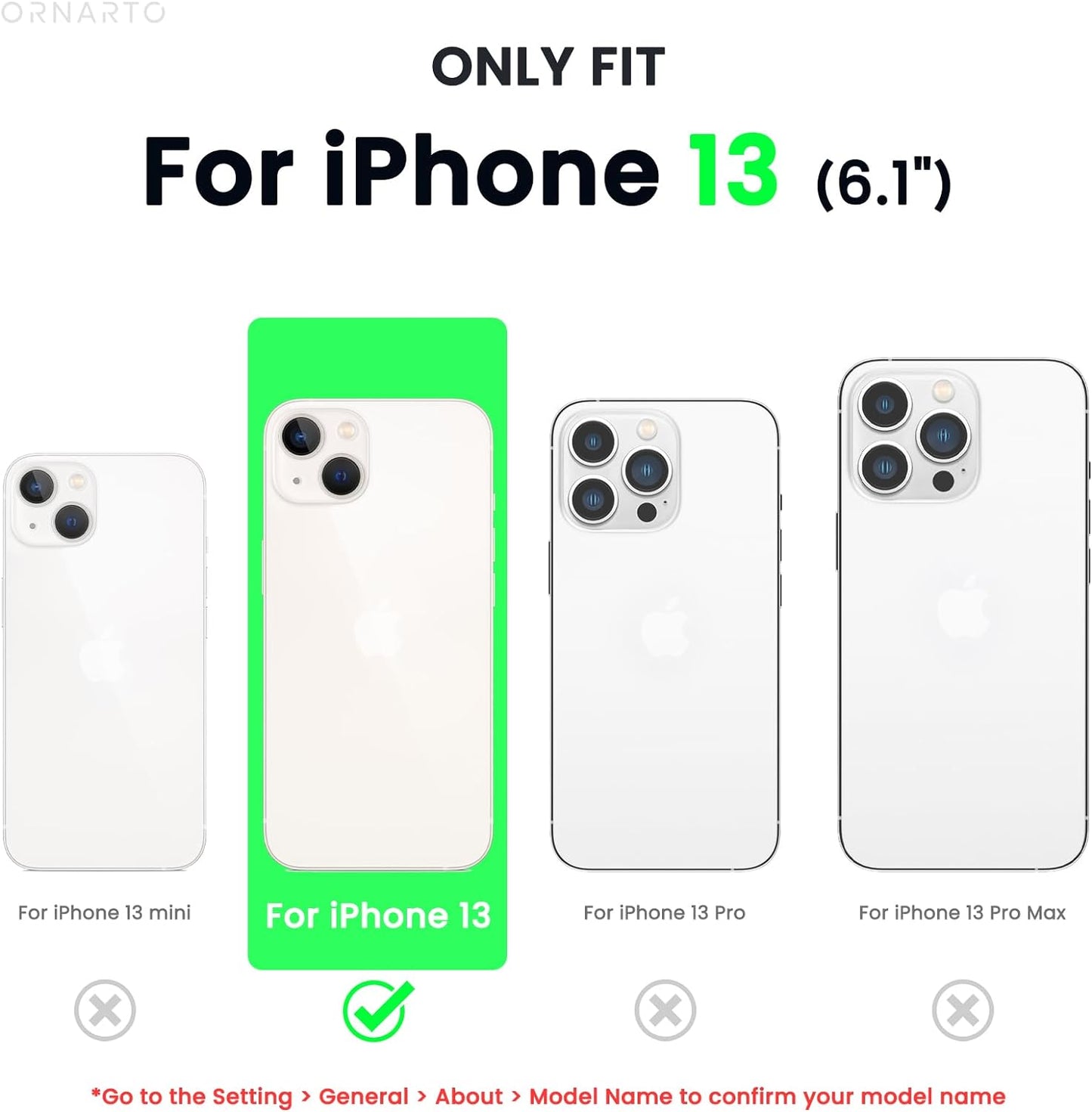 Shockproof Liquid Silicone Case for iPhone 13 - Gel Rubber Anti-Shock Cover with Drop Protection, 6.1 Inches, Black