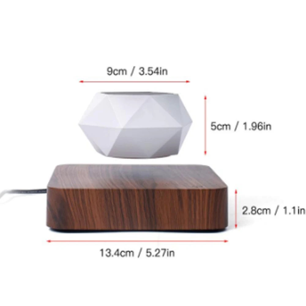 Levitating Air Bonsai Pot with Magnetic Suspension - Floating Plant Planter for Desk Decor