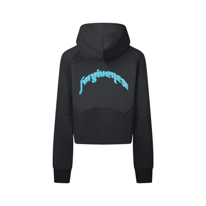 Cropped Zip-Through Hoodie