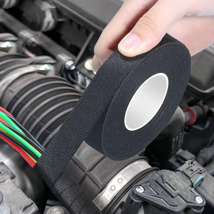Heat-Resistant Electrical Tape and Harness Insulation Bundle for Auto Wiring - Waterproof Fabric Cloth Wrap and Adhesive Cable Organizer