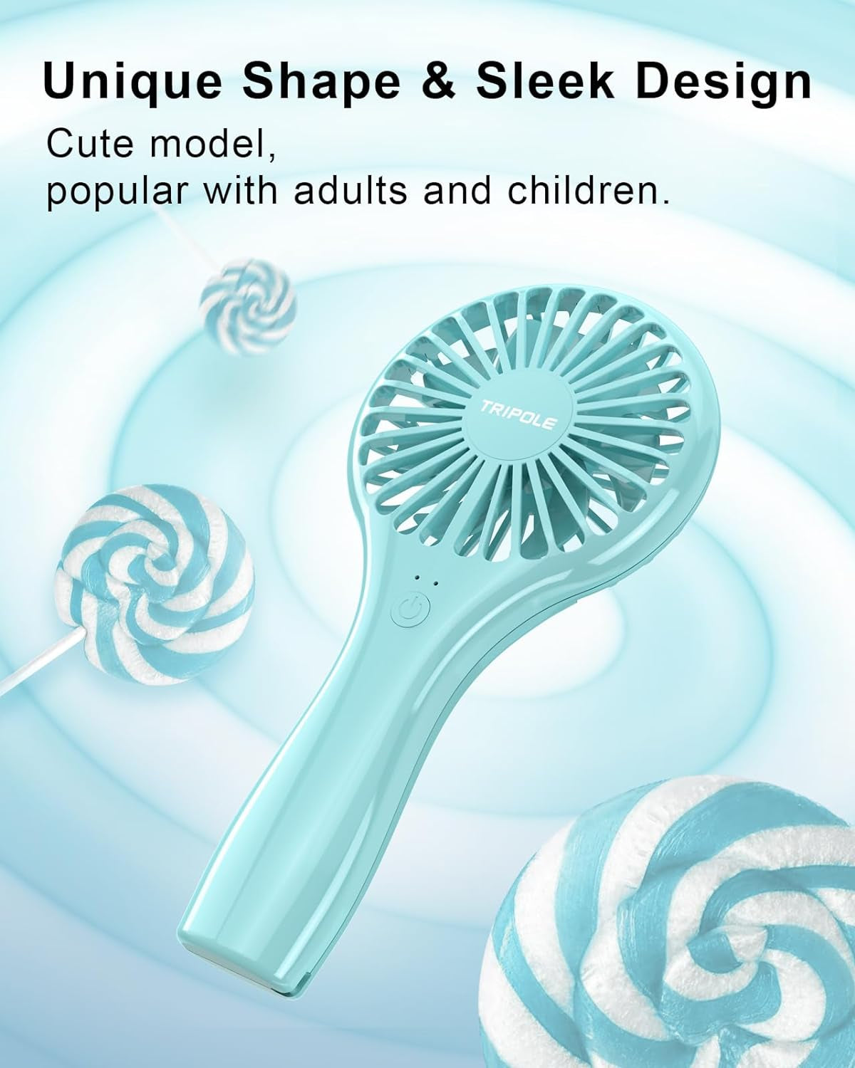 Compact Rechargeable Handheld Fan with Adjustable Speed and Stylish Design for Personal Use - Ideal for Travel and Outdoor Activities