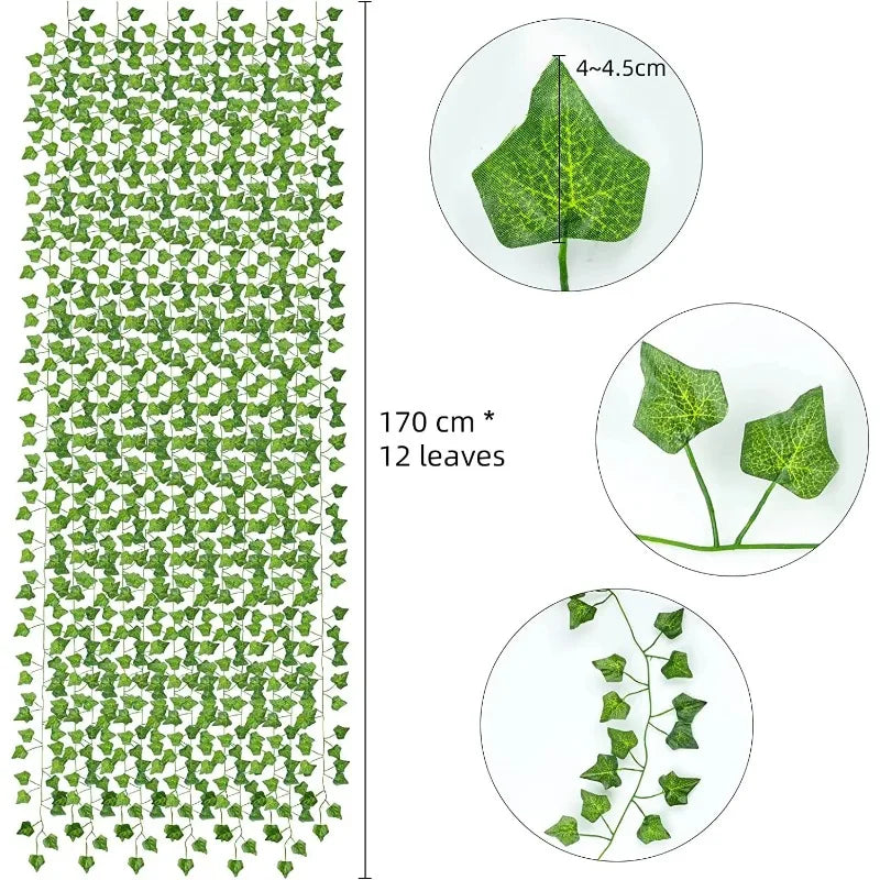 Artificial Green Plants and Rattan Climbing Vines for Wedding and Home Decor