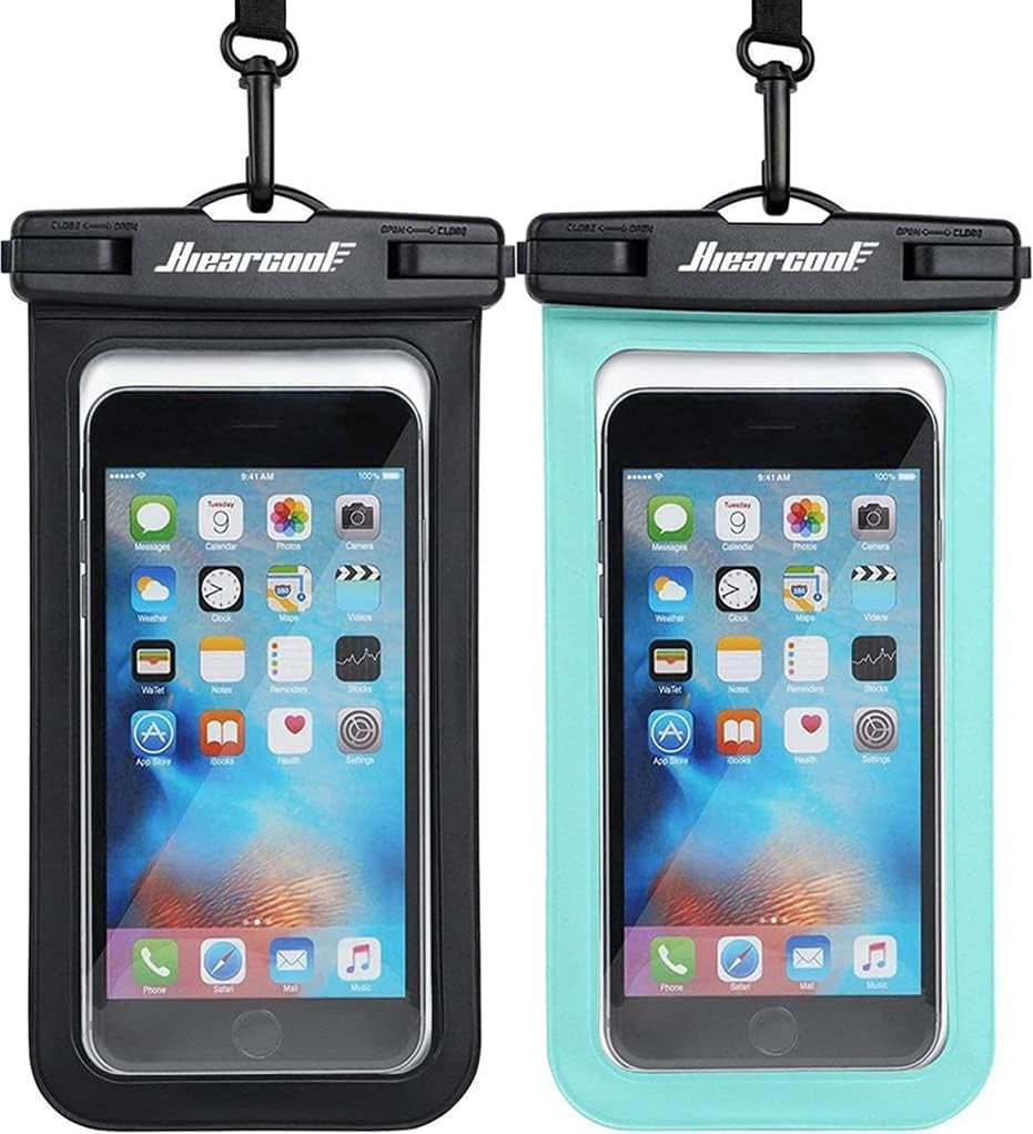 Premium IPX8 Waterproof Phone Pouch - Dual Pack for iPhone 17/16/15/14 Pro Max, Touch Screen Compatible Dry Bag for Beach and Cruise, Includes Lanyard, Fits Devices up to 8.9 inches