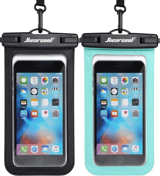 Premium IPX8 Waterproof Phone Pouch - Dual Pack for iPhone 17/16/15/14 Pro Max, Touch Screen Compatible Dry Bag for Beach and Cruise, Includes Lanyard, Fits Devices up to 8.9 inches