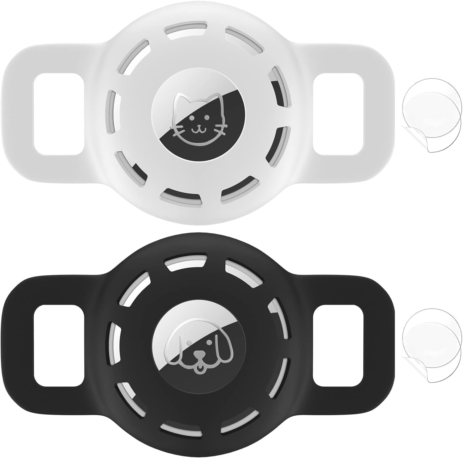 AirTag Cat and Small Dog Collar Holder - 2 Pack Protective Holders for Apple AirTag (Fits Collars up to 1/2 Inch)