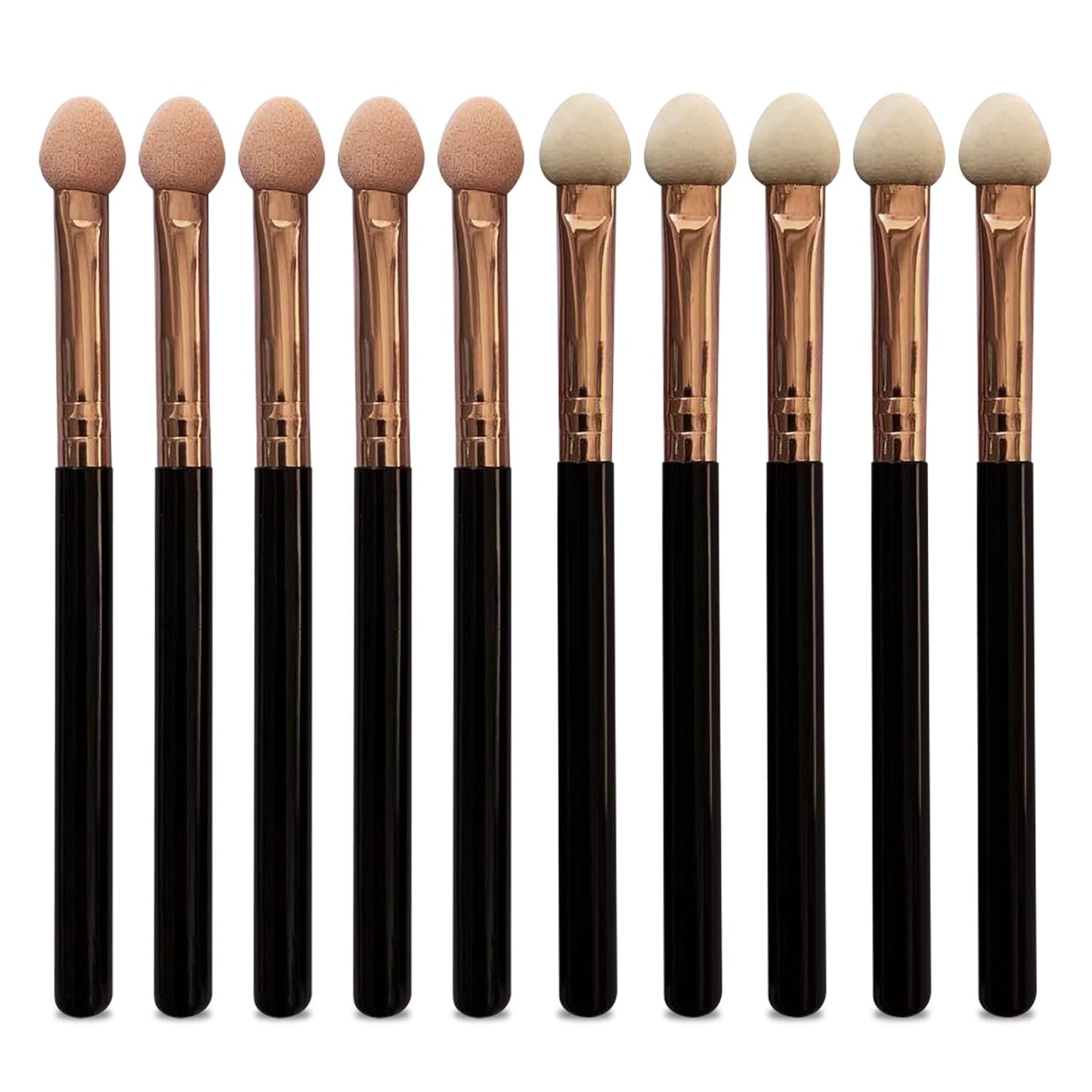 Professional Makeup Brush Set for Women, 10-Piece Double-Sided Reusable Sponge Eyeshadow Applicators