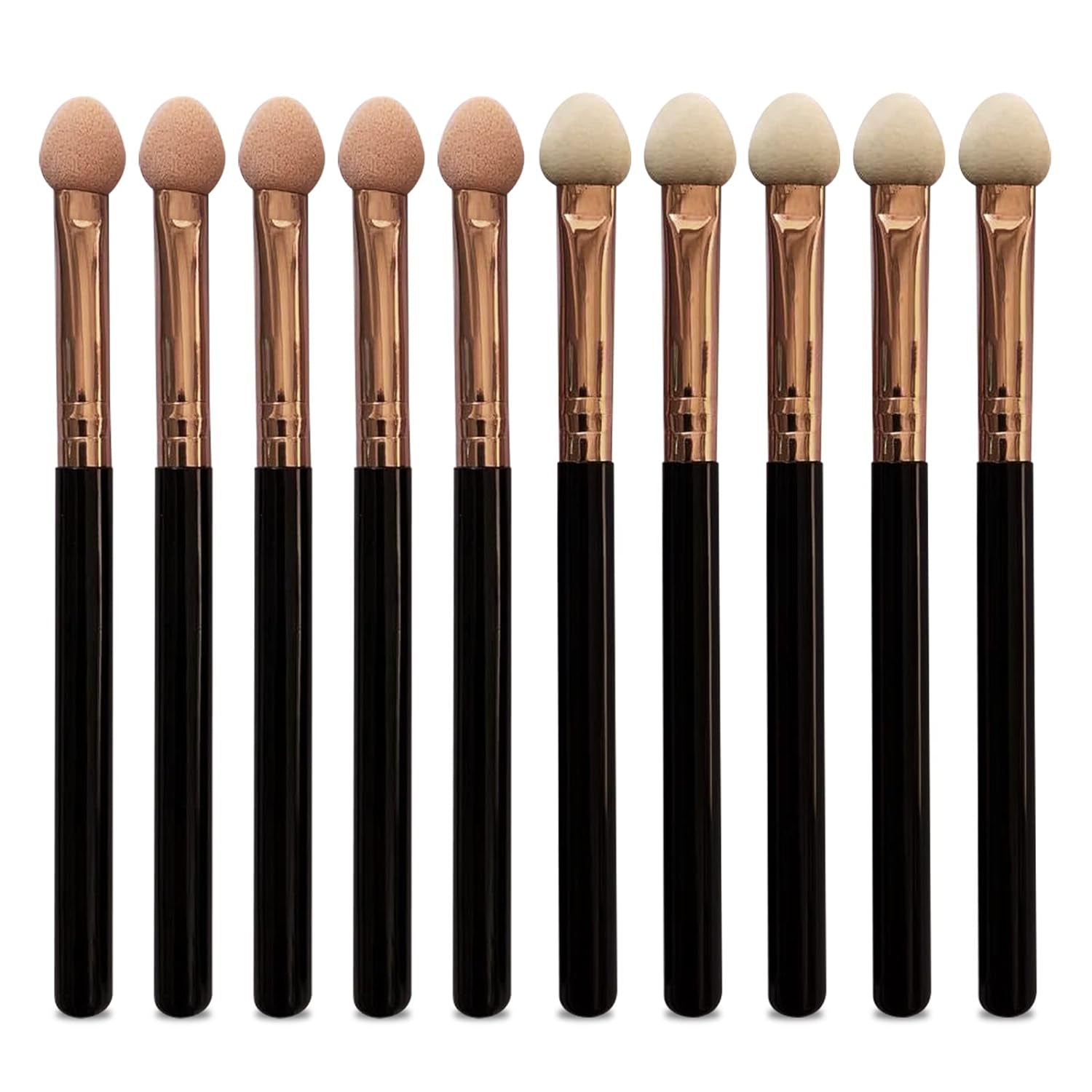 Professional Makeup Brush Set for Women, 10-Piece Double-Sided Reusable Sponge Eyeshadow Applicators