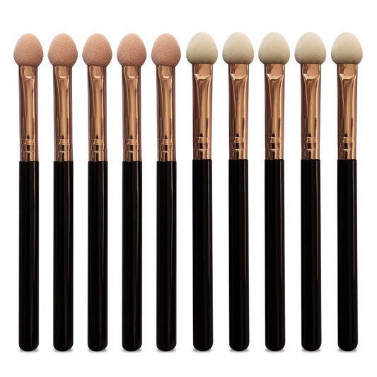 Professional Makeup Brush Set for Women, 10-Piece Double-Sided Reusable Sponge Eyeshadow Applicators