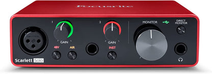 Scarlett Solo 3Rd Gen USB Audio Interface for Guitarists, Vocalists, Podcasters or Producers to Record and Playback Studio Quality Sound