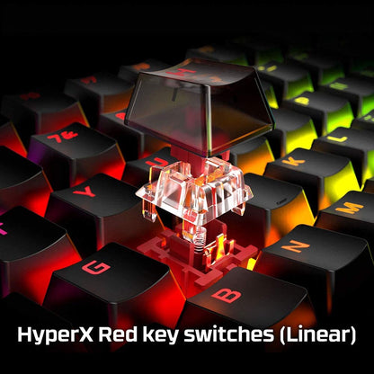 Alloy Origins Mechanical Gaming Keyboard with Software-Controlled Lighting, Macro Customization, Compact Design, RGB LED Backlighting, and Linear Red Switch (Black)
